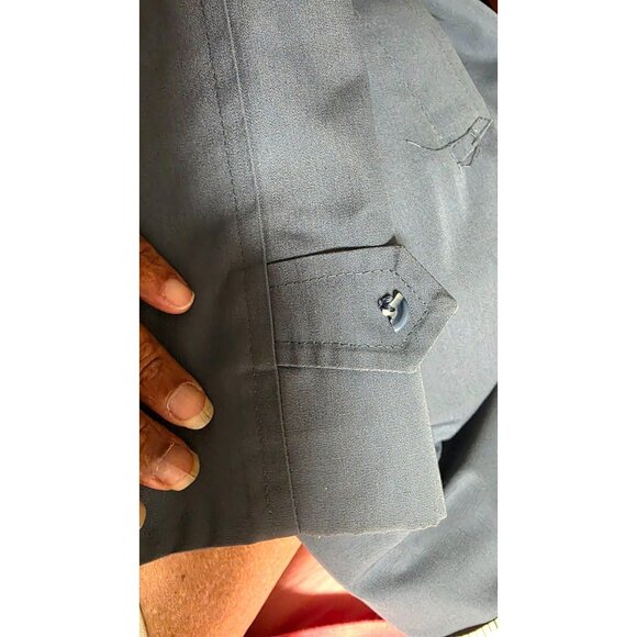 Vintage London Fog Main coats Blue Women Long Coat Size 14 - Picture 8 of 8